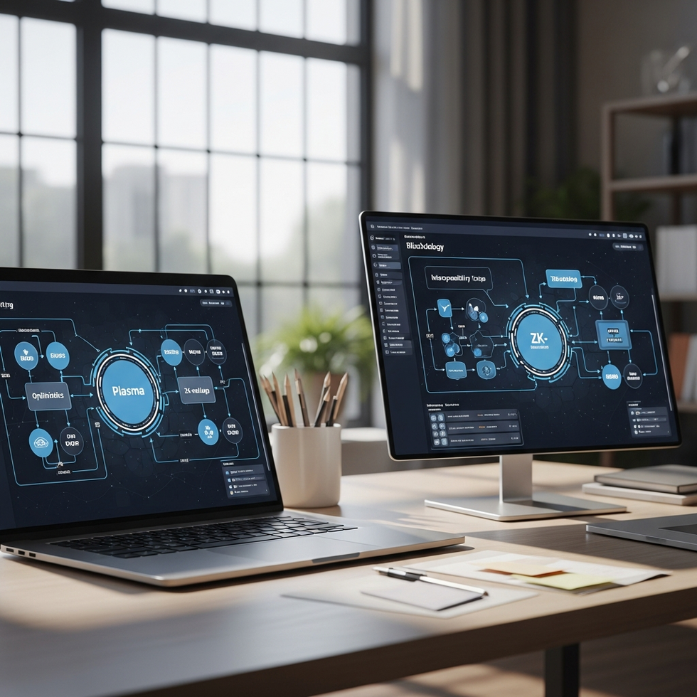 Polygon technology stack a detailed infographic showing Polygon's technological components including Plasma, optimistic rollups, zk-rollups and interoperability tools