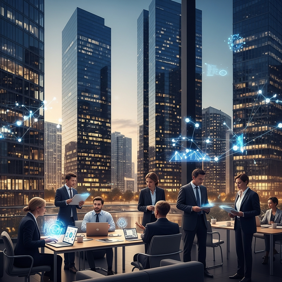 Polygon future development a conceptual illustration depicting Polygon's future development and partnership collaborations within the blockchain industry